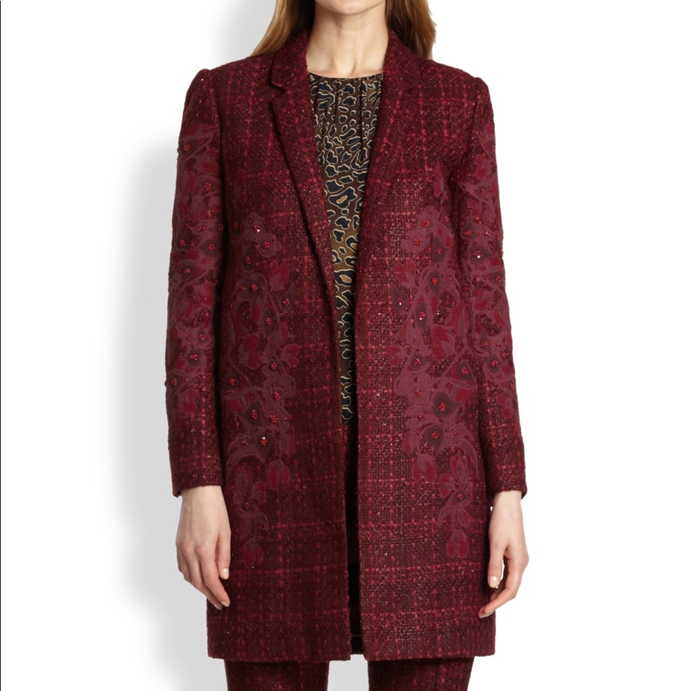 Tory Burch Patsy Metallic Tweed Coat - image 1